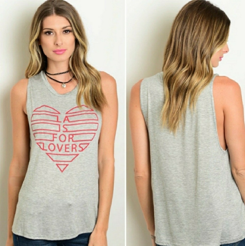 ❤️Grey Love Tank ❤️